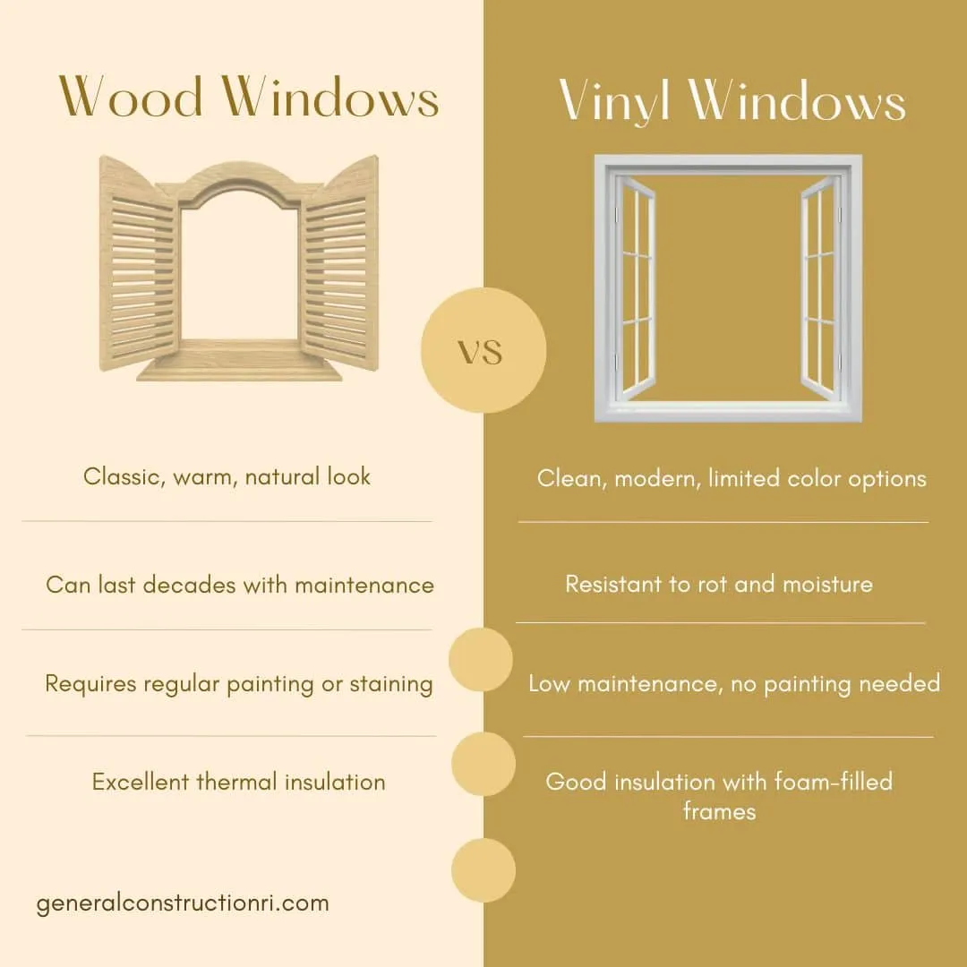 A graphical representation of comparison of wood and vinyl