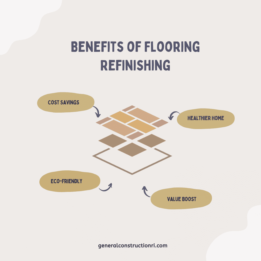 A graphical representation highlighting the benefits of flooring refinishing