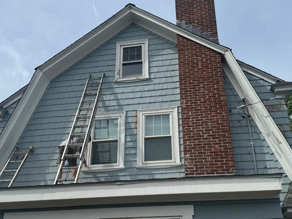 Rhode Island exterior house painting and trim restoration