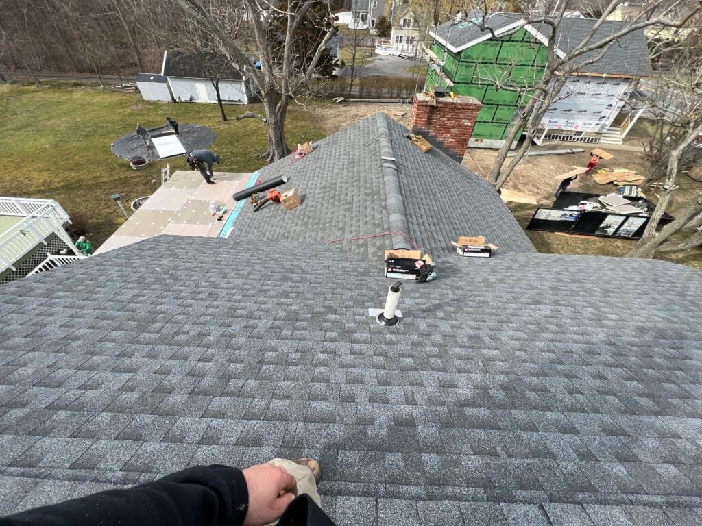 New architectural shingles going on.